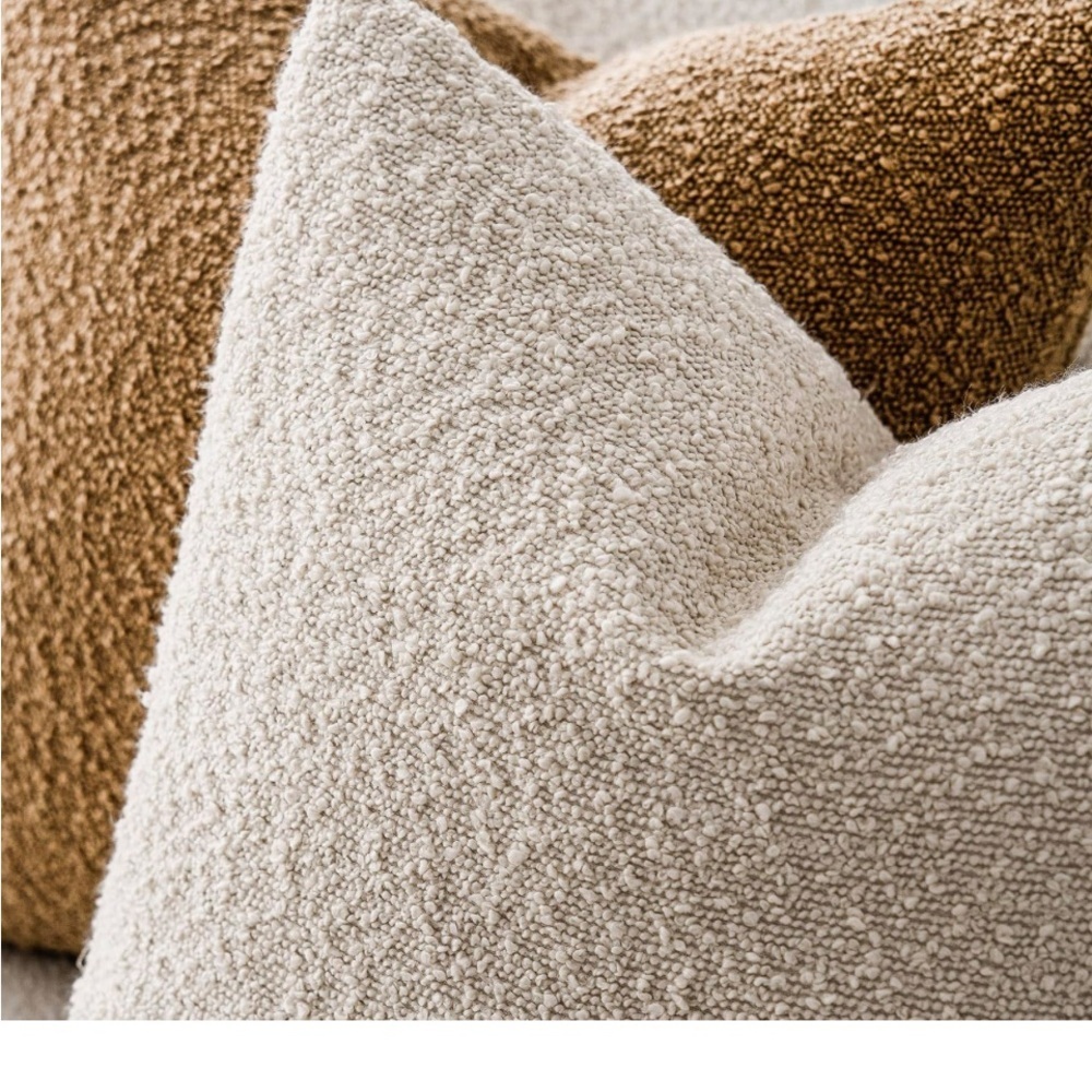BOUCLE Tan Accent Pillows - Picture 4 of 10